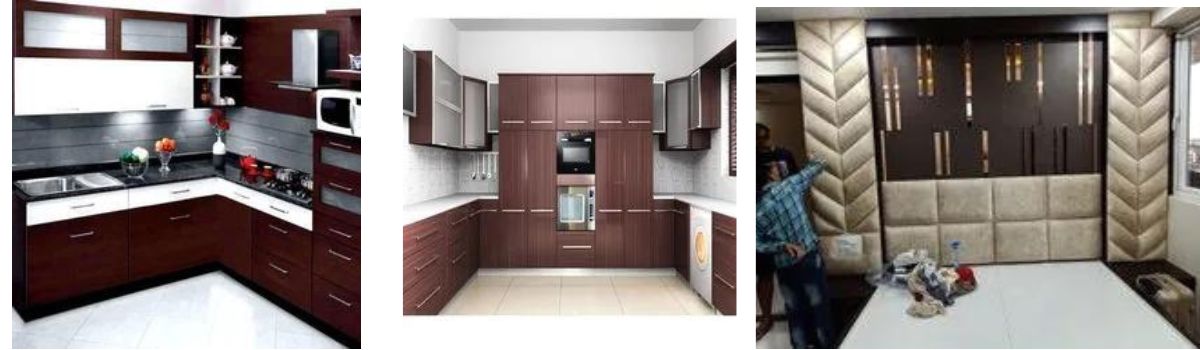 Interior Designers, Manufacturing, Trading, Suppling a wide range of Modular Kitchens, L Shaped Modular Kitchen, Sofa Set, Acrylic Modular Kitchen, Wooden Wardrobe And Closet, MDF Modular Kitchen, Kitchen Chimney, Interior Designing, Custom Modular Kitchen, Kitchen Cabinet, Wooden Bed, 